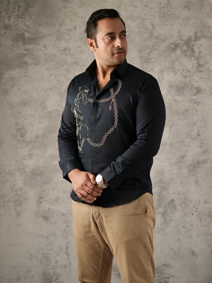 Regal Stallion Embroidered Shirt