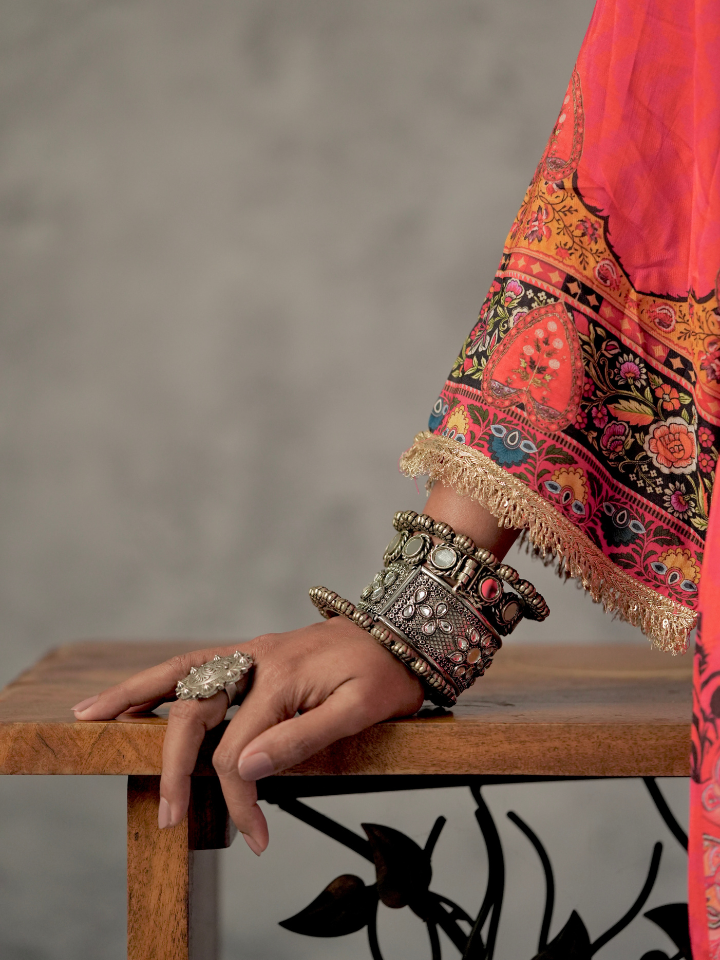 Coral Printed Straight Kurta