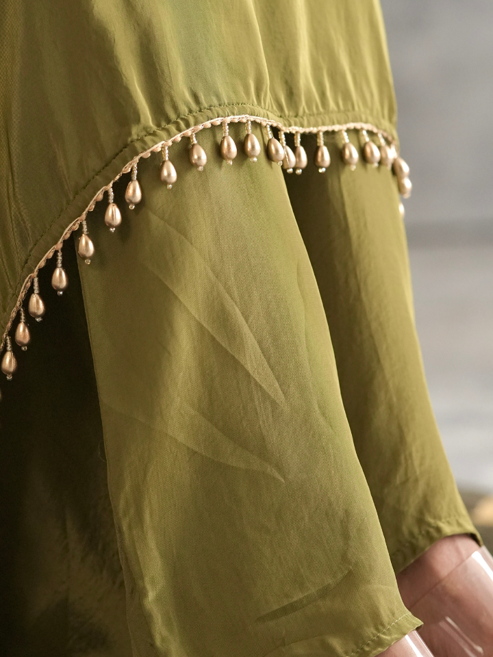 Coin Embellished Kaftan Dress