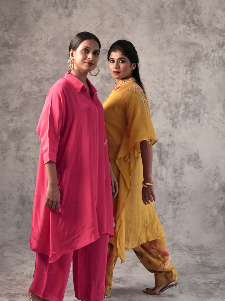 Embellished Collar Kaftan Kurta