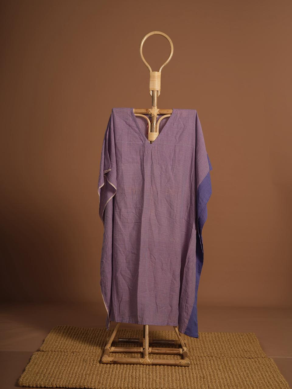 Organic Cotton Kaftan Dress – Handcrafted Ethnic Wear in Natural Dye